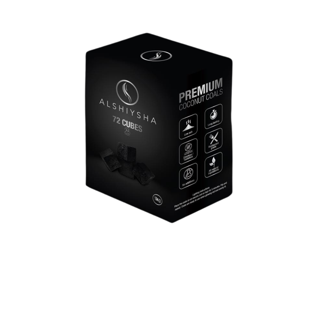 Alshiysha Premium 27mm Shisha Coals 1kg Alshiysha Premium 27mm Shisha Coals 1kg